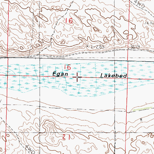 Topographic Map of Egan Lake, NE