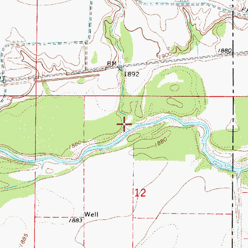 Topographic Map of Eureka Creek, NE