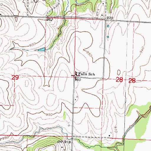 Topographic Map of Falls Church, NE