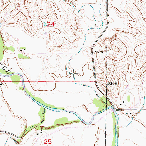 Topographic Map of Flat Bottom, NE