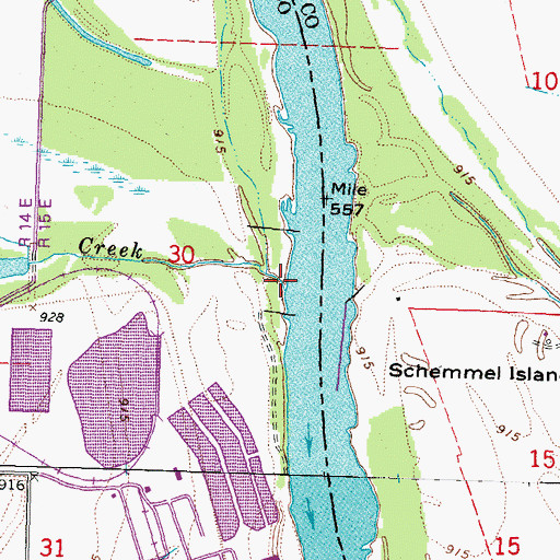Topographic Map of Fourmile Creek, NE