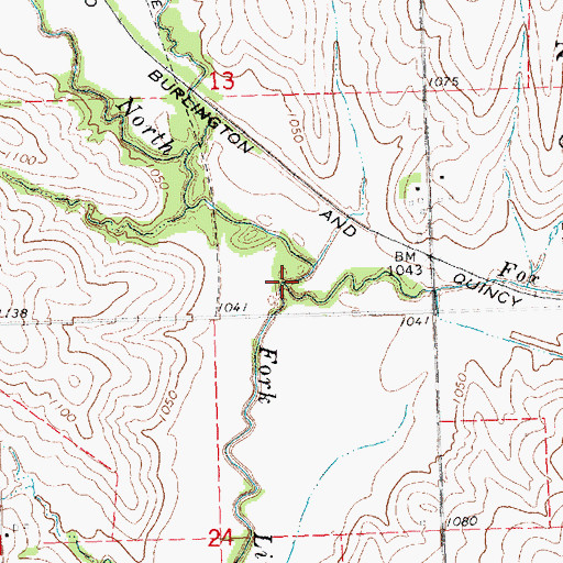 Topographic Map of Fox Creek, NE