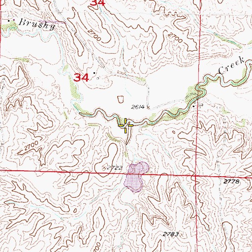 Topographic Map of Frazier Creek, NE