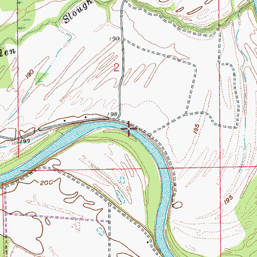Topographic Map of Pretty Tree Bend, AR