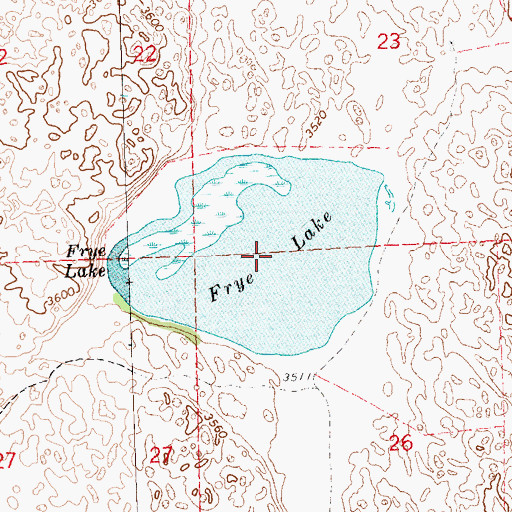 Topographic Map of Frye Lake, NE