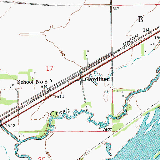 Topographic Map of Gardiner, NE