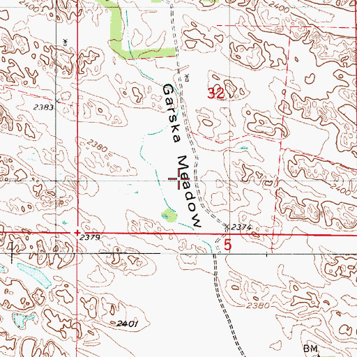 Topographic Map of Garska Meadow, NE