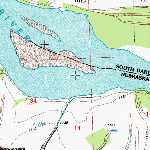 Topographic Map of Gibbs Creek, NE