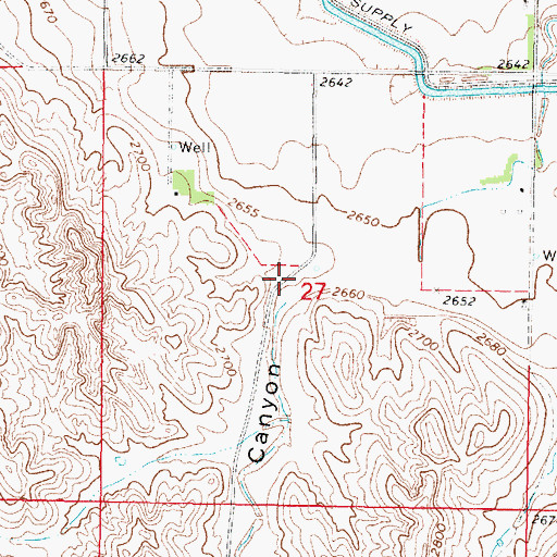 Topographic Map of Gilman Canyon, NE