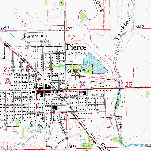 Topographic Map of Gilman Park, NE