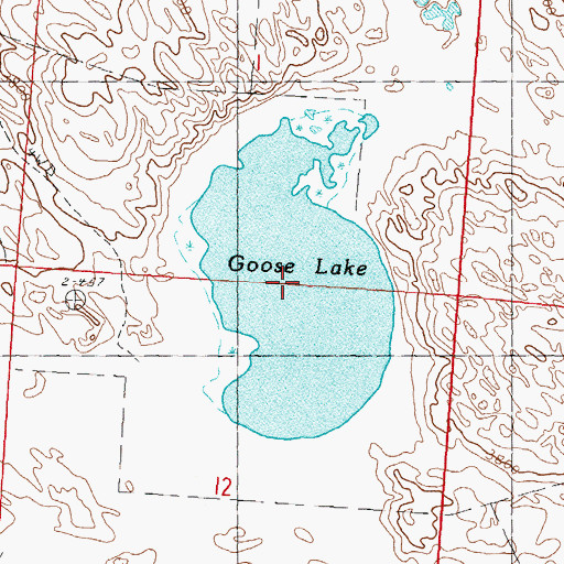 Topographic Map of Goose Lake, NE