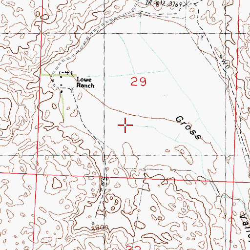 Topographic Map of Gross Valley, NE