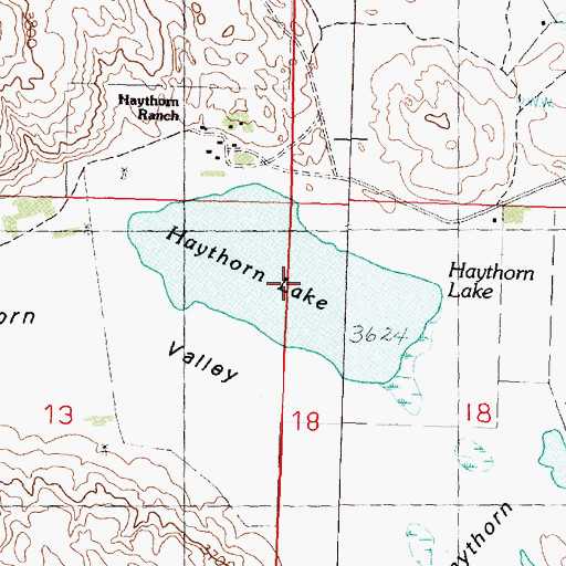 Topographic Map of Haythorn Lake, NE