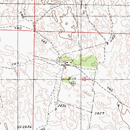 Topographic Map of Held Ranch, NE