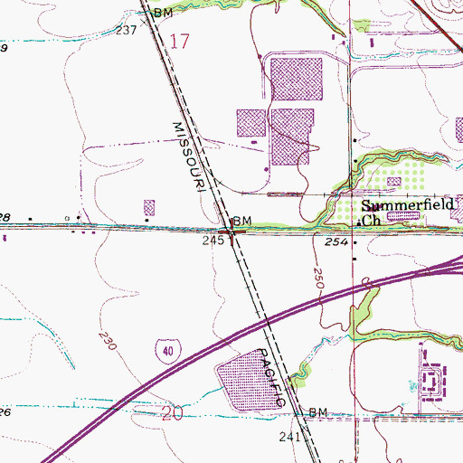 Topographic Map of Rosine, AR