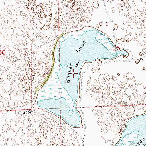 Topographic Map of Hoover Lake, NE