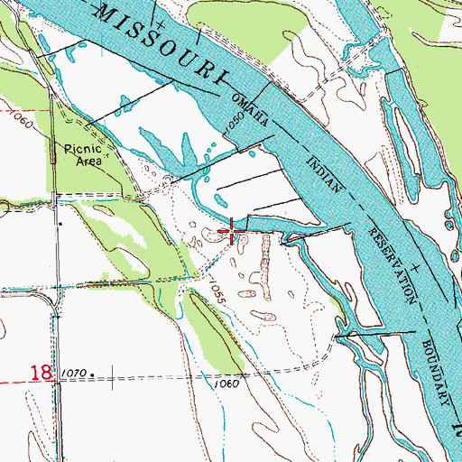 Topographic Map of Horsehead Creek, NE