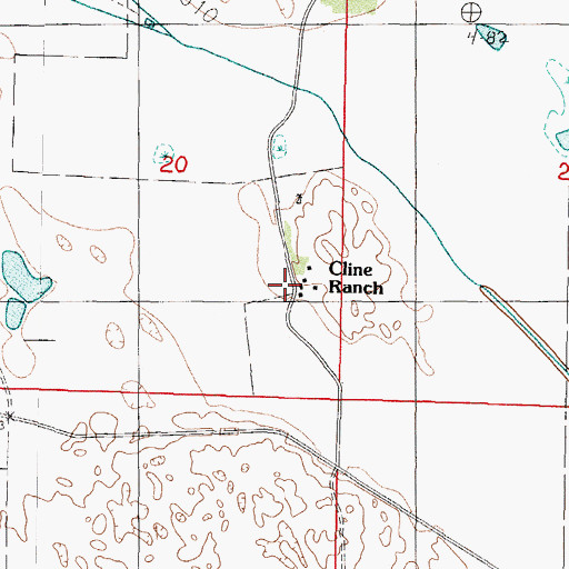 Topographic Map of J Cline Ranch, NE