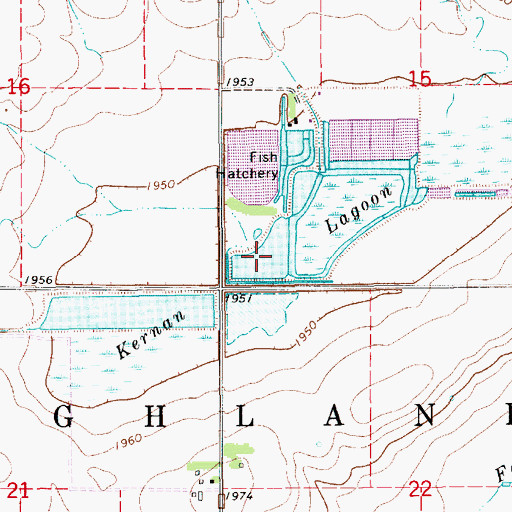 Topographic Map of Kernan Lagoon, NE
