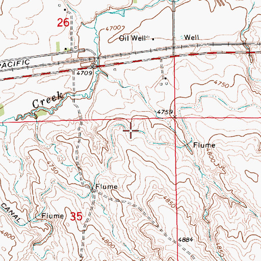Topographic Map of Kimball Canal, NE