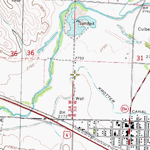 Topographic Map of Krotter Canal, NE
