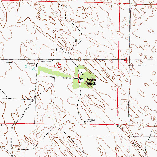 Topographic Map of Kugler Ranch, NE