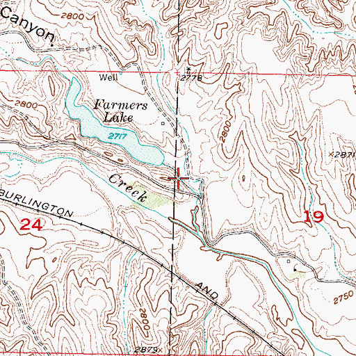 Topographic Map of Lake Canyon, NE
