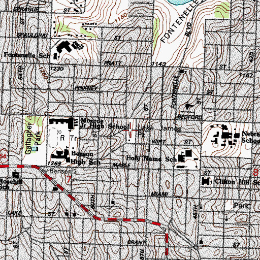 Topographic Map of Lake James Park, NE