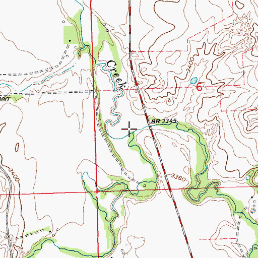 Topographic Map of Larrabee Creek, NE