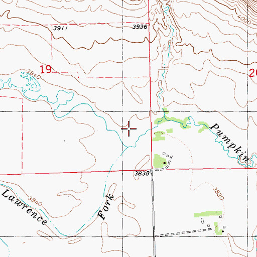 Topographic Map of Lawrence Fork, NE
