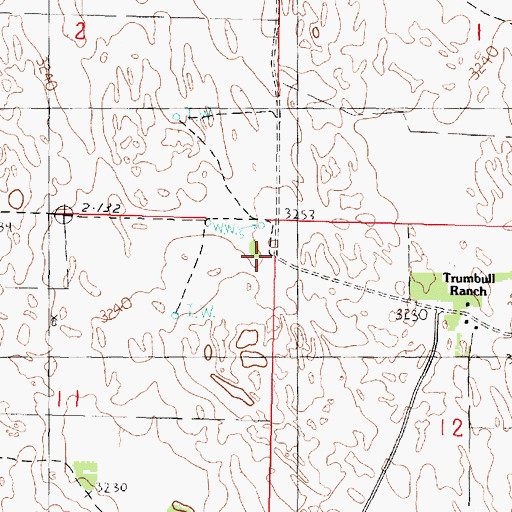 Topographic Map of Leeds Ranch, NE