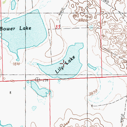 Topographic Map of Lily Lake, NE