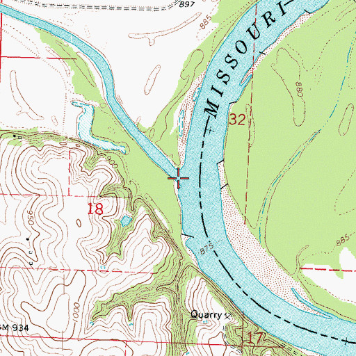 Topographic Map of Little Nemaha River, NE