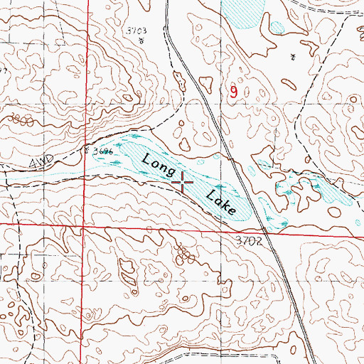 Topographic Map of Long Lake, NE