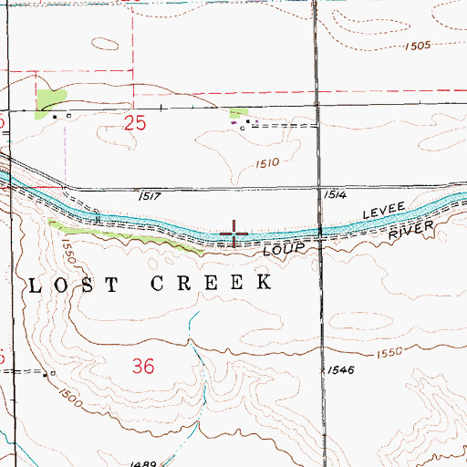 Topographic Map of Loup River Canal, NE