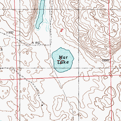 Topographic Map of Mar Lake, NE