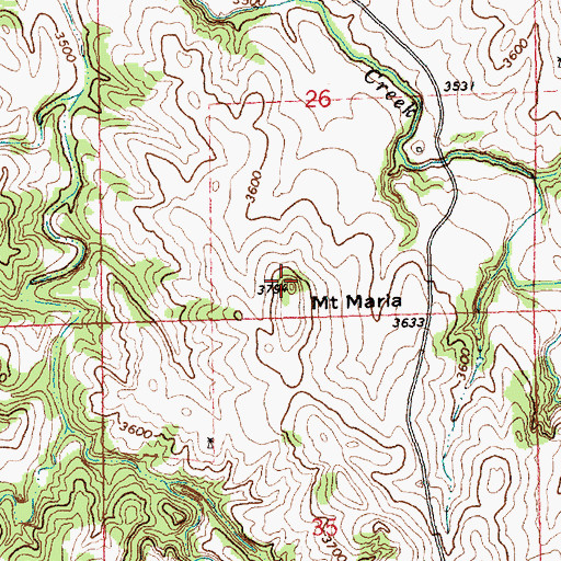 Topographic Map of Mount Maria, NE
