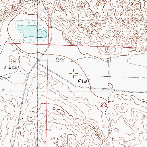 Topographic Map of Marsh Flat, NE