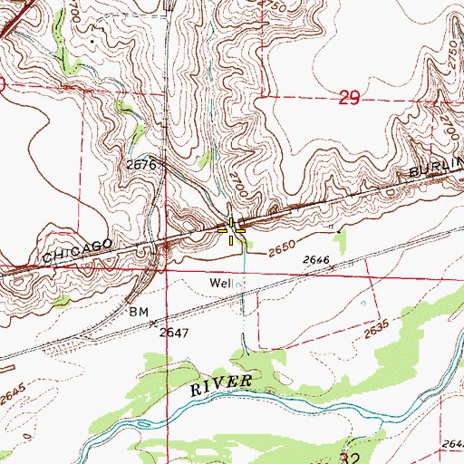 Topographic Map of Massacre Canyon, NE