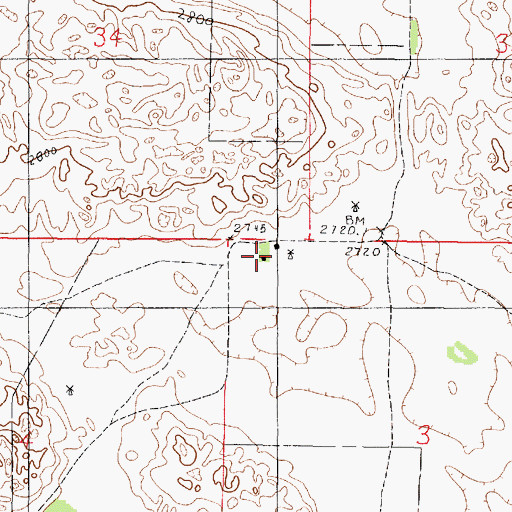 Topographic Map of McDaniel Ranch, NE