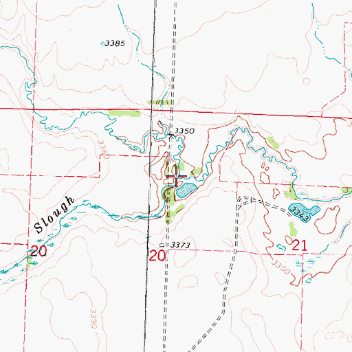 Topographic Map of McGuires Slough, NE