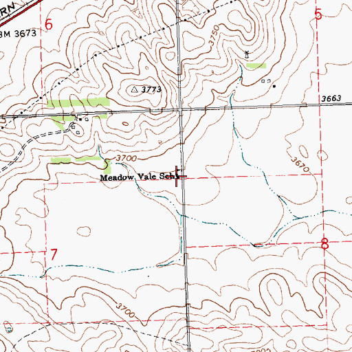 Topographic Map of Meadow Vale School, NE
