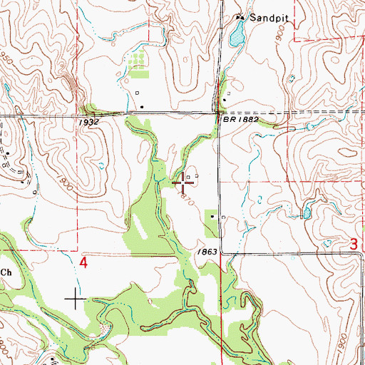 Topographic Map of Middle Branch Thompson Creek, NE