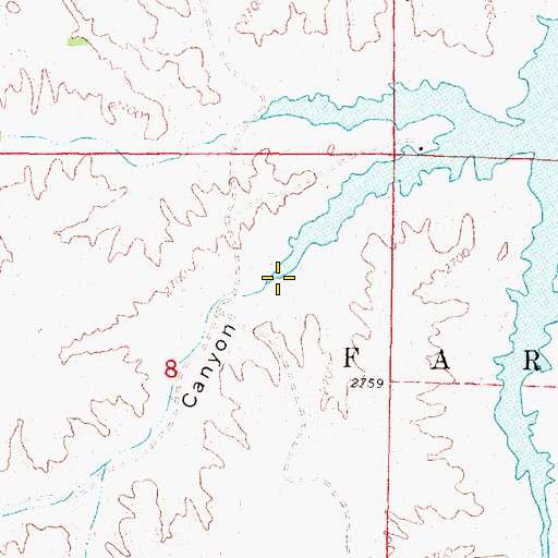 Topographic Map of Midway Canyon, NE