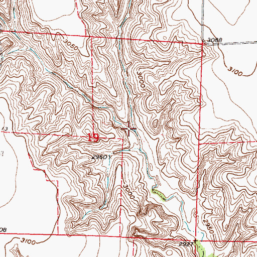 Topographic Map of Milken Canyon, NE
