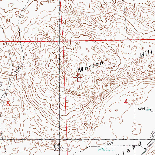 Topographic Map of Morton Hill, NE