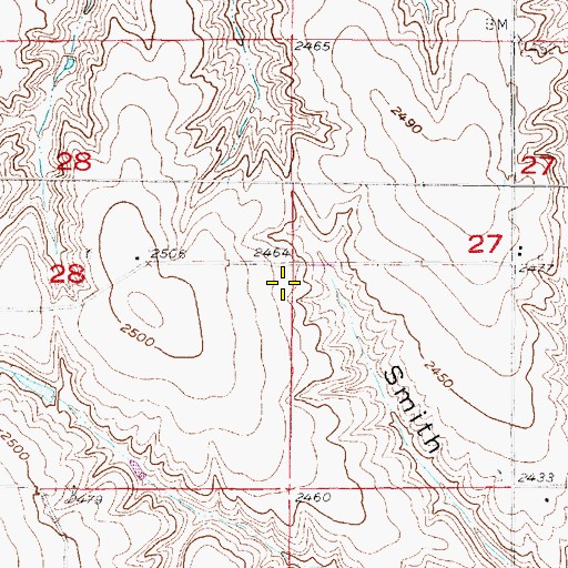 Topographic Map of Mount Zion School, NE