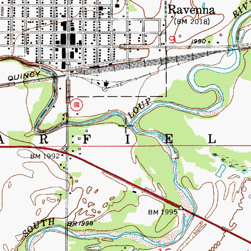 Topographic Map of Mud Creek, NE