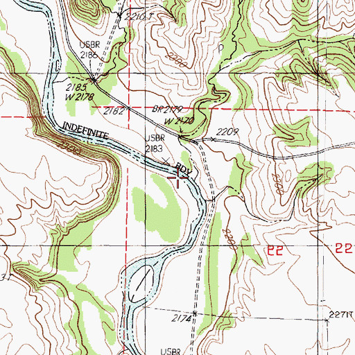 Topographic Map of Muleshoe Creek, NE