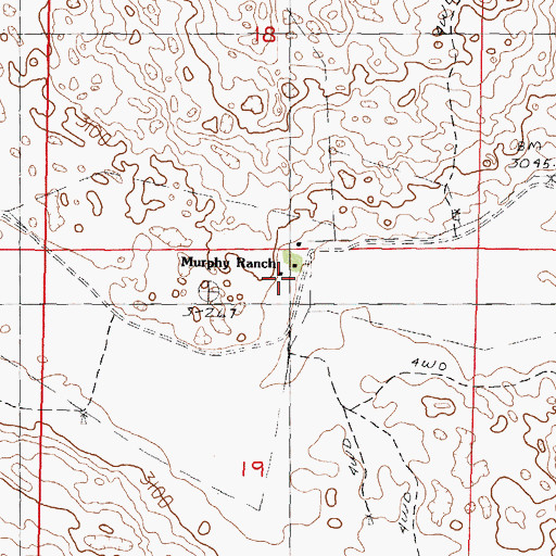 Topographic Map of Murphy Ranch, NE